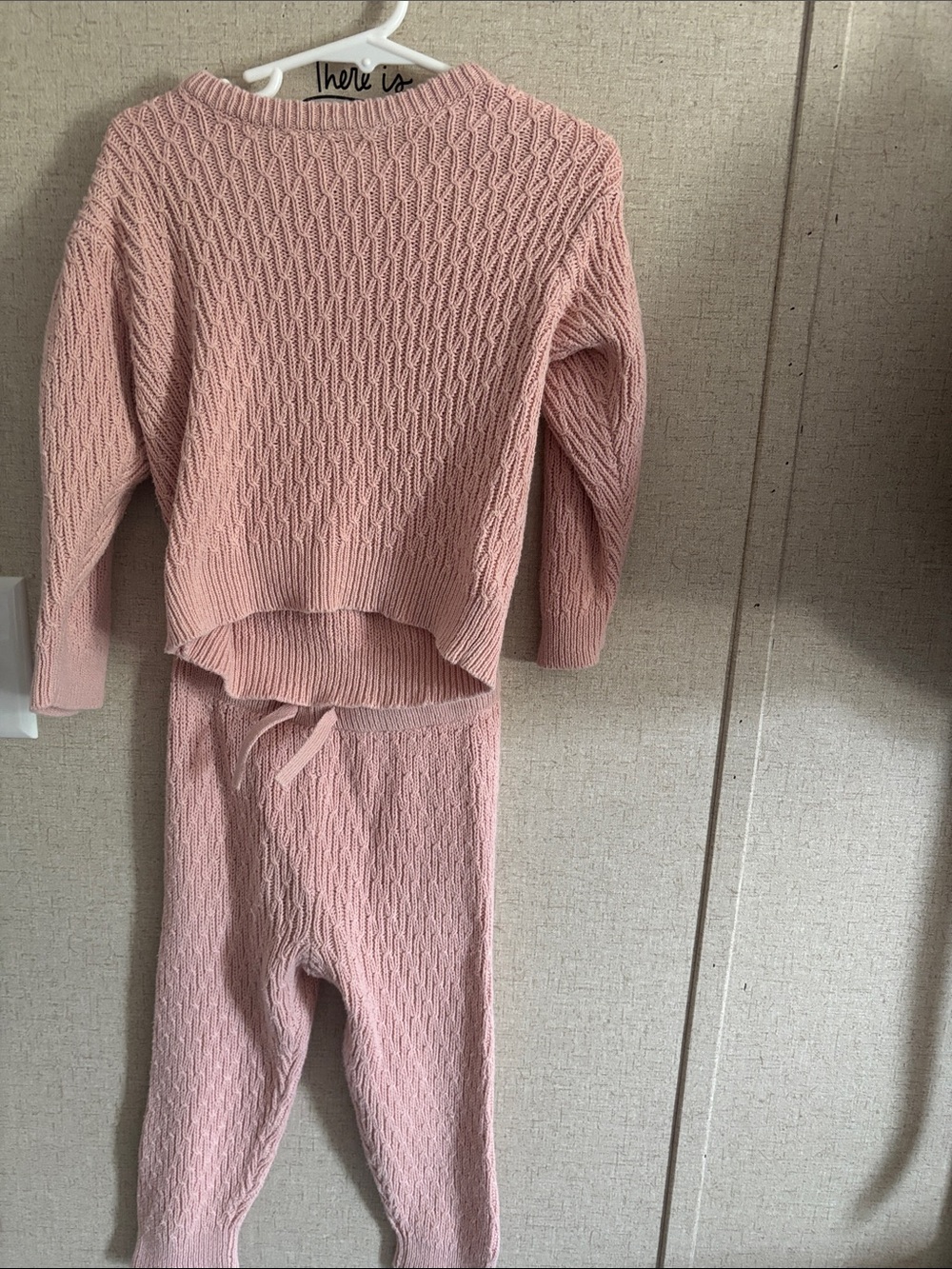Janie and Jack Dusty Rose Cable Knit Sweater
